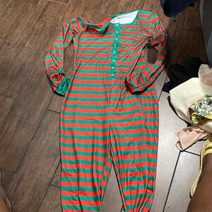 Red and Green Striped Onesie